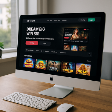 BitStarz - Interface Plateforme Desktop - Design Intuitif